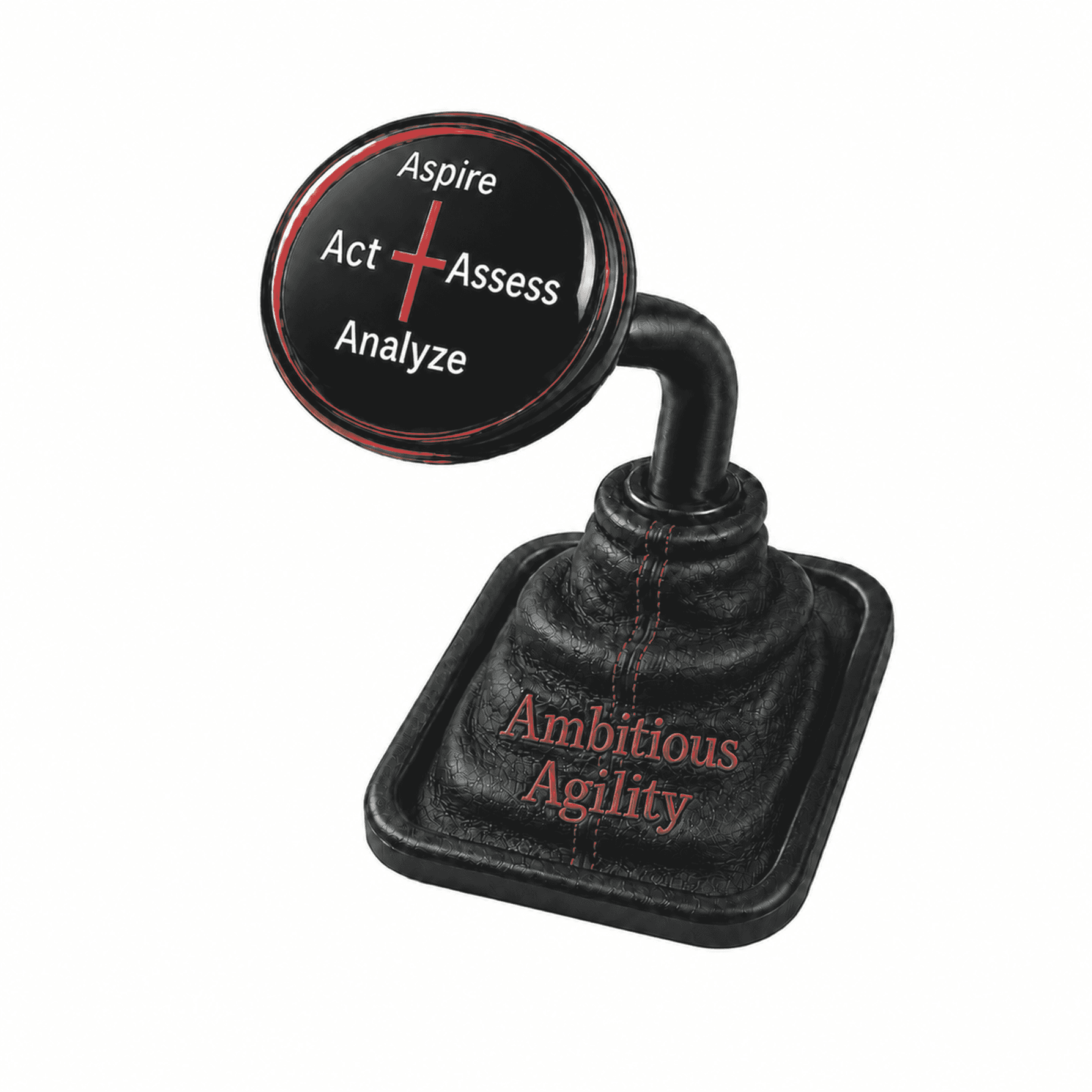 Gear shifter illustration for the Ambitious Agility chapter.