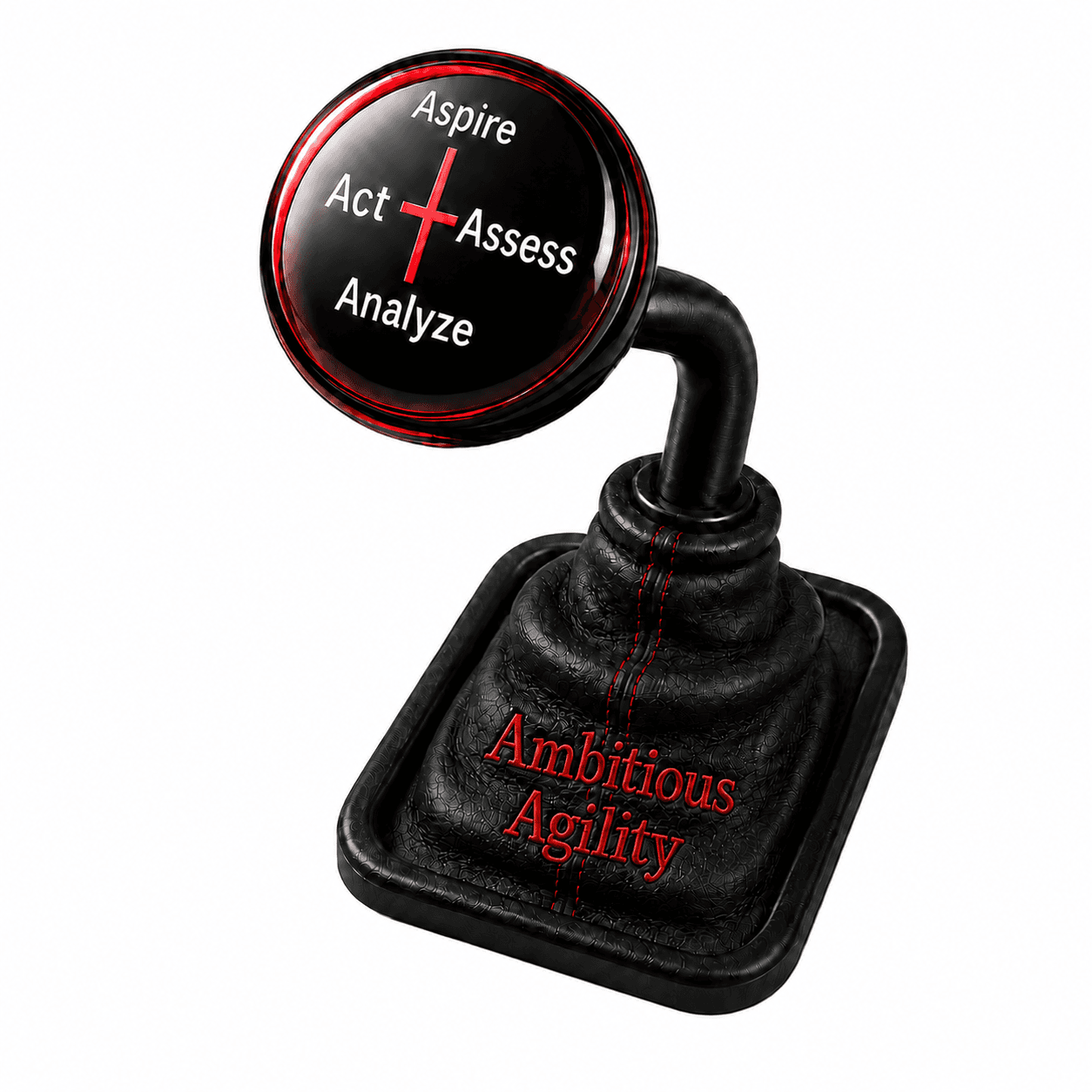 Gear shifter illustration for the Ambitious Agility chapter.