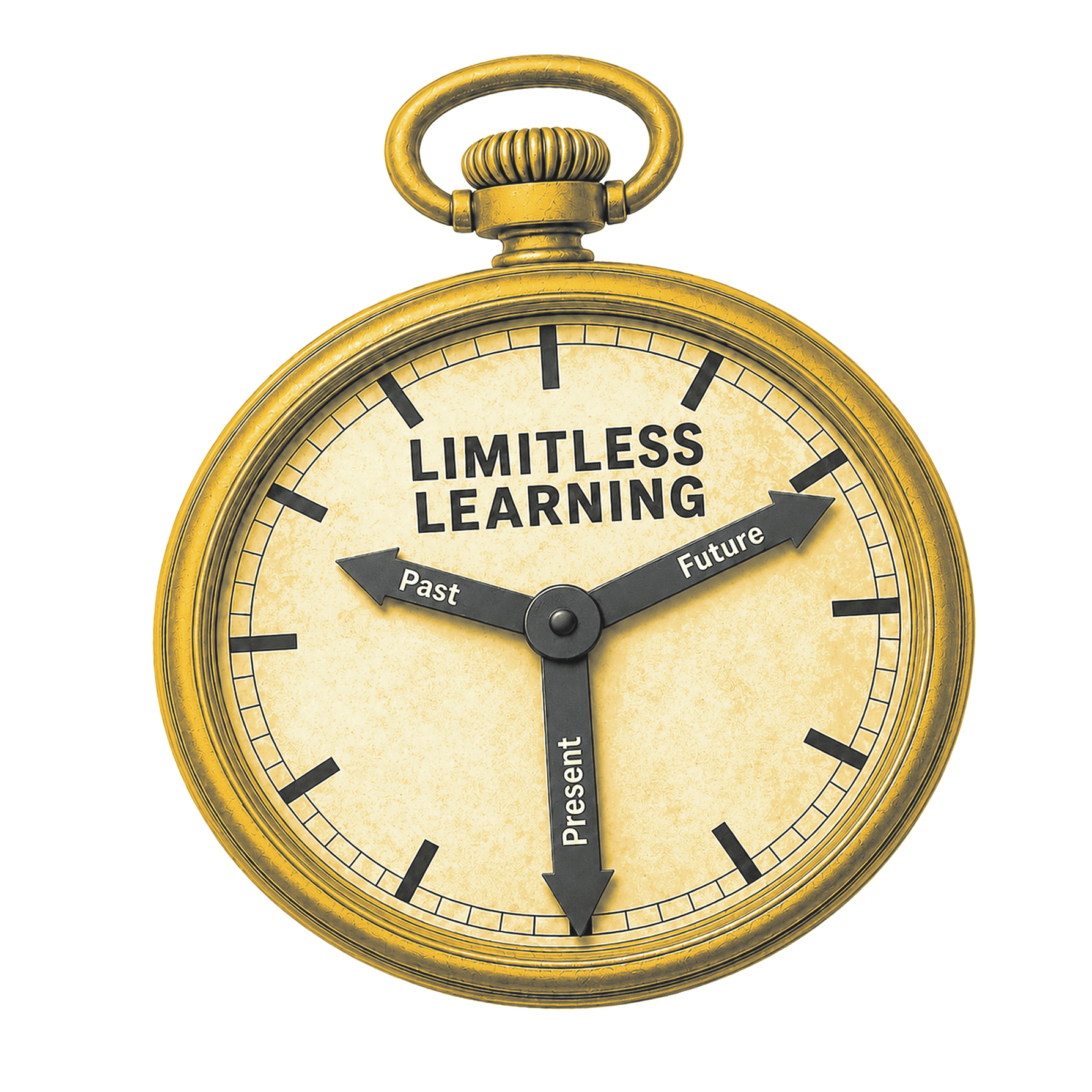 Gold watch illustration for the Limitless Learning chapter.