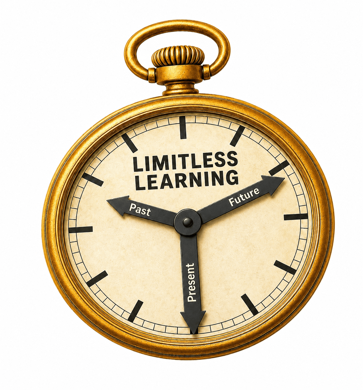 Gold watch illustration for the Limitless Learning chapter.