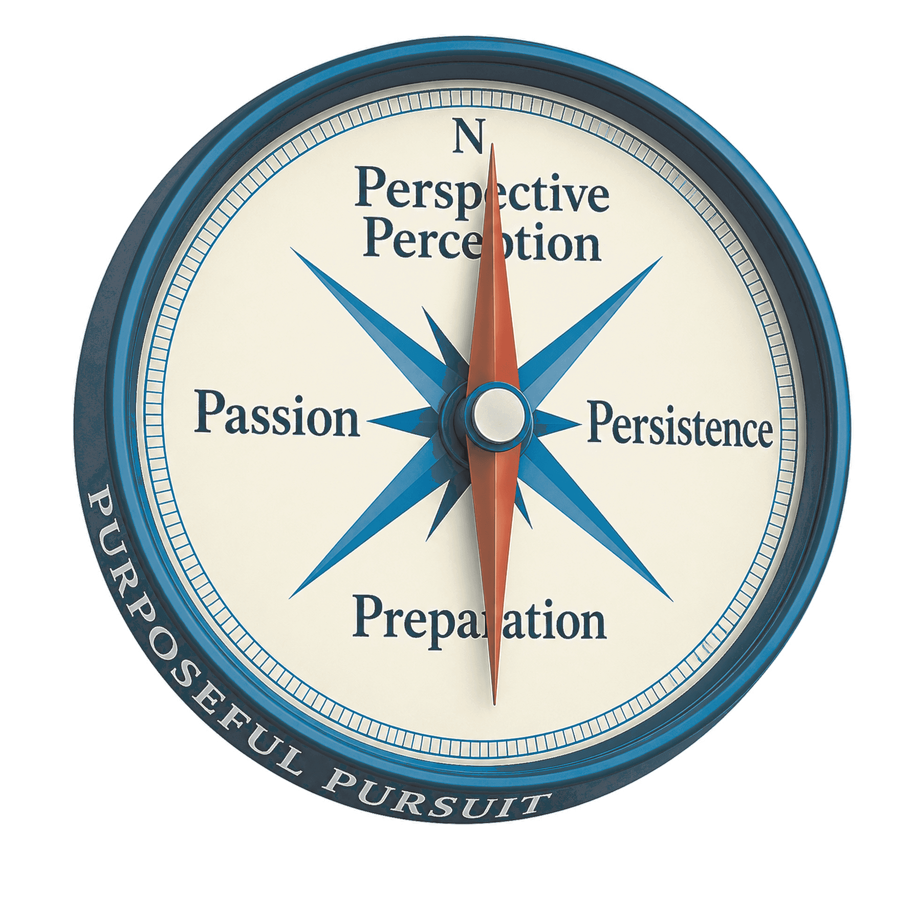 Compass illustration for the Purposeful Pursuit chapter.